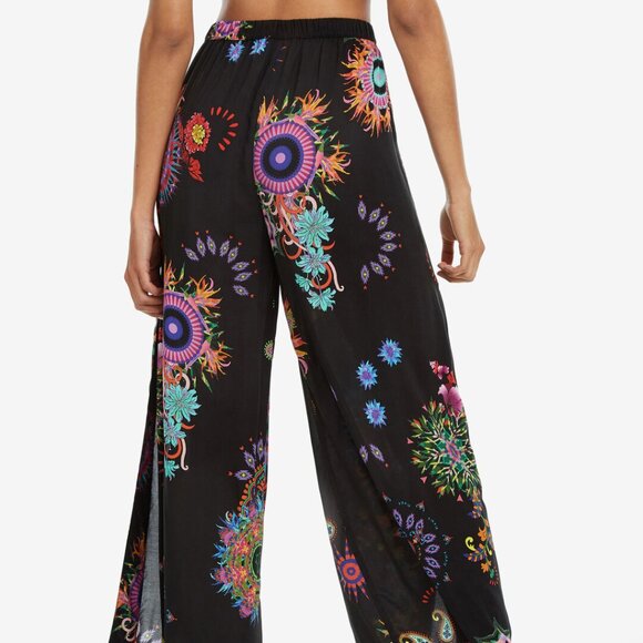 Desigual Palazzo Kasidy Psychedelic Split Leg Trouser - Picture 5 of 16